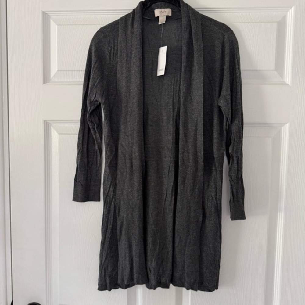 NEW LOFT dark gray cardigan